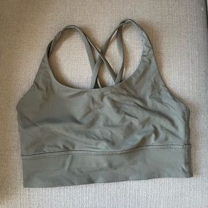 Lululemon Energy Longline Bra Grey Sage Size 6